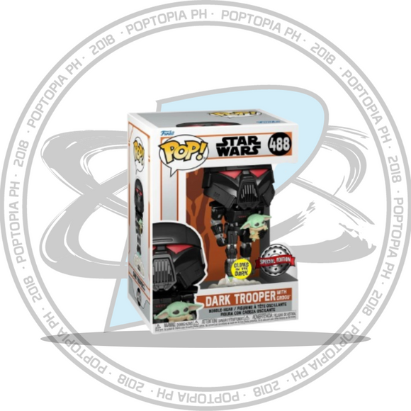 Funko Pop! Star Wars Dark Trooper With Grogu GITD Special Edition