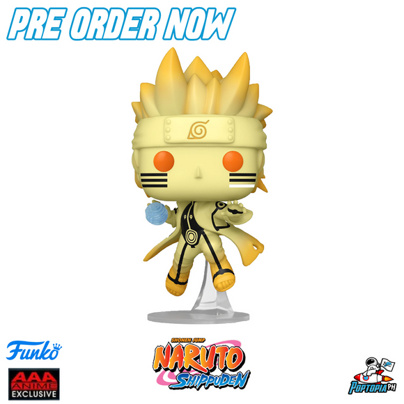 PRE ORDER Funko Pop! Naruto: Shippuden Naruto Uzumaki Kurama Link Mode - AAA Anime Exclusive