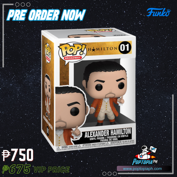 PRE ORDER Funko Pop! Hamilton Alexander Hamilton (Restock)