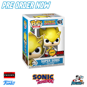 PRE ORDER Funko Pop! Sonic the Hedgehog Super Sonic #923 - AAA Anime Exclusive (1+1 CHASE BUNDLE)