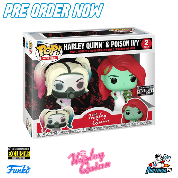 PRE ORDER Funko Pop! Harley Quinn and Poison Ivy Wedding 2 Pack - Entertainment Earth Exclusive