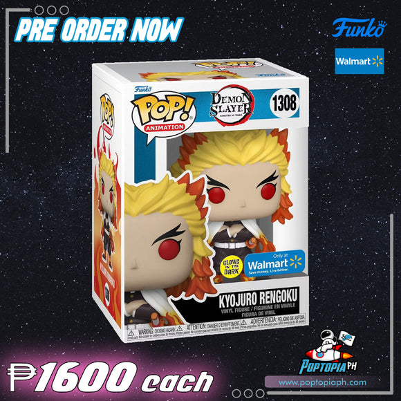 PRE ORDER Funko Pop! Demon Slayer – Kyojuro Rengoku Glow - Walmart Exclusive