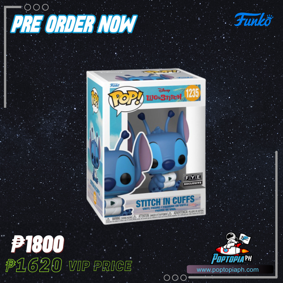 PRE ORDER Funko Pop! Disney: Lilo & Stitch - Stitch in Cuffs FYE Exclusive