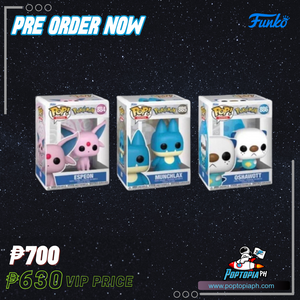 PRE ORDER Funko Pop! Pokemon: Espeon, Munchlax, Oshawott