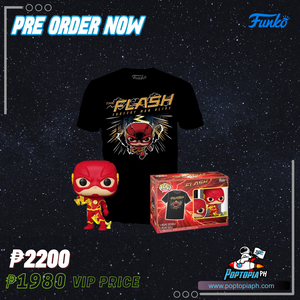 PRE ORDER Funko Pop! The Flash Glow-in-the-Dark Pop! Vinyl Figure and Adult T-Shirt